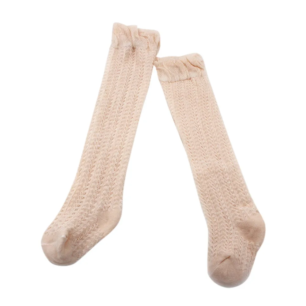 LONSANT Infant Baby Boys Girls socks Cute Knee High Hosiery Solid Mesh thin Socks Toddler Girl In Tube |