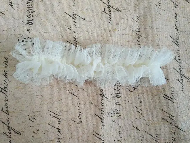 Свадебная подвязка цветок жемчуг подвязка ручной работы бант подвязка Гэтсби Стиль большого размера эластичный подвязка - Цвет: ivory