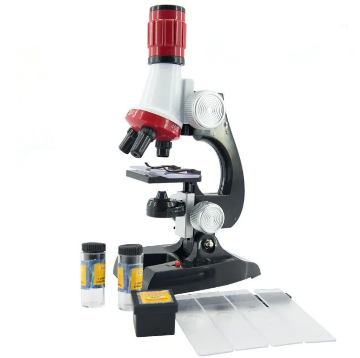 

2017 Kids Educational Microscope Kit Science Lab LED Magnifier 100-1200X Magnification School Magnifying Tool Set with Tweezers