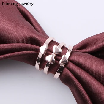

Wholesale 3 Piece Ring Set Clover Women Ring High Guality Rose Gold Heart Ring For Women Fill engagement jewelry free delivery