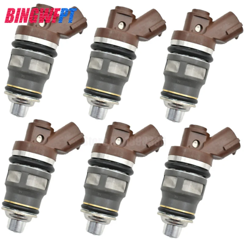 6Pcs 1001-87092 Iniettore Di Carburante Per Toyota Supra 1Jz-Gte 2Jz-Gte F809W Mr2 Celica Supra Turbo Auto Ugello Del Motore Kit Di Iniezione