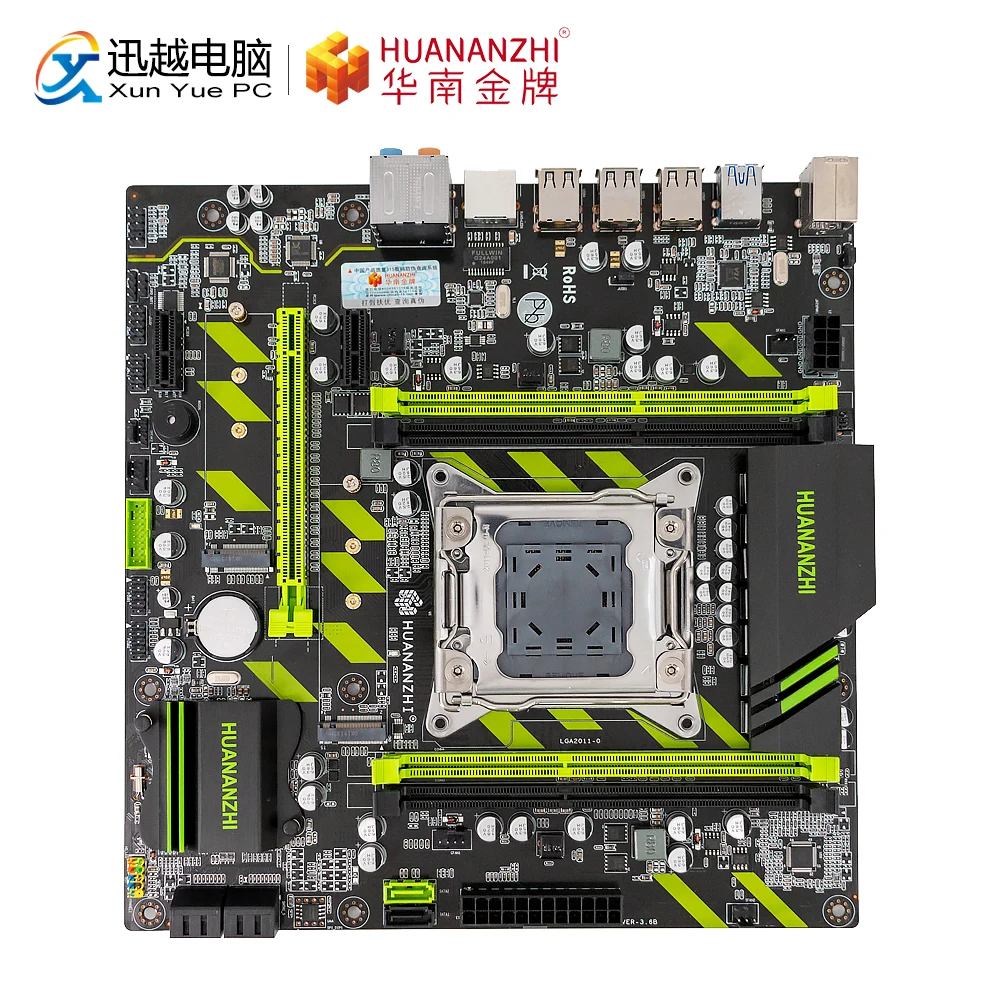 HUANAN Чжи X79-ZD3 материнская плата для Intel LGA 2011 E5 1650V2 2650V2 2680V2 2678V3 DDR3 1333/1600/1866 MHz 64 GB M.2 NVME MATX