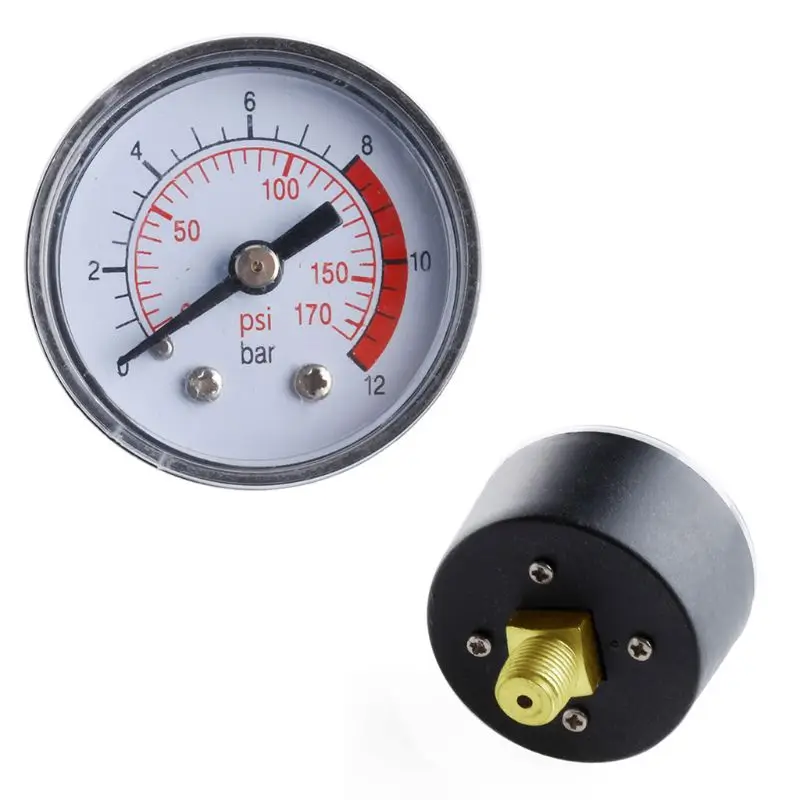

1PCS Air Compressor Pneumatic Hydraulic Fluid Pressure Gauge 0-12Bar / 0-170PSI