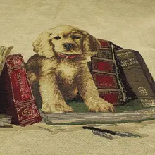 2 шт./лот, с рисунком милой собачки, полиэстер, хлопковая ткань, ткань для шитья, тильда, жаккардовая ткань, ткань дом Текстиль