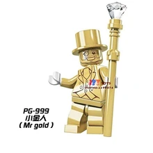 50 шт. супергерой Chrom Mr Gold строительные блоки, друзья для девочек и мальчиков детские игрушки