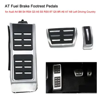 

AT Fuel Brake Footrest Pedals for Audi A4 B8 S4 RS4 Q3 A5 S5 RS5 8T Q5 8R A6 A7 A8 Left Driving Country