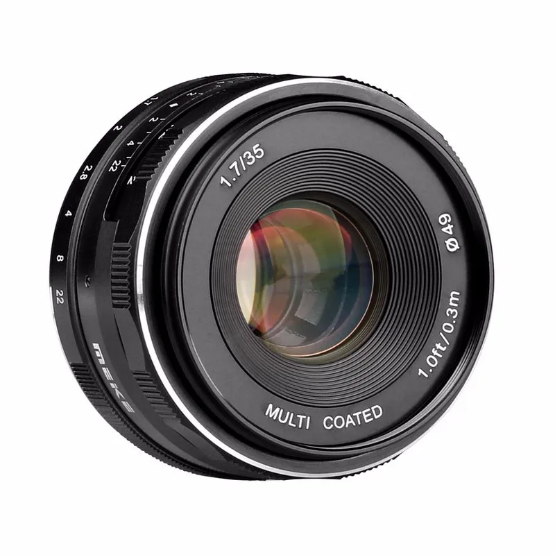 Meike MK-FX-35-1.7 35 мм f 1,7 большая апертура ручная фокусировка объектив APS-C Для беззеркальных камер Fujifilm XT1 X-E1 и т. Д