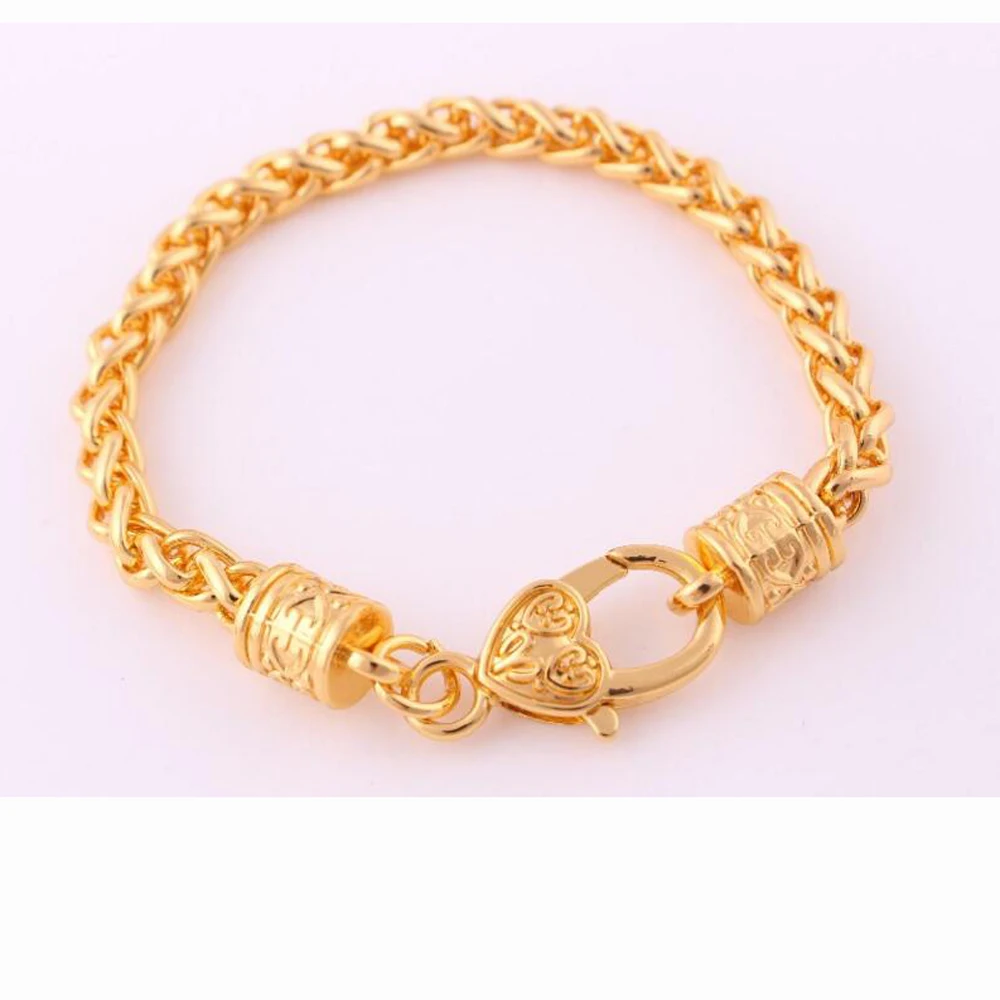 Hot sales wholesale gold color Wheat Link Braceletin Chain & Link Bracelets from Jewelry