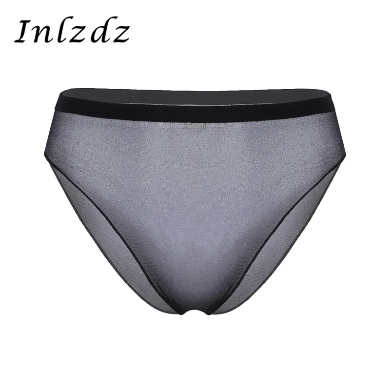 

Women's Sheer Panties Shiny Glossy See Through Lingerie Stretchy Tight Briefs Stocking Low Rise Underwear Breathable Panties