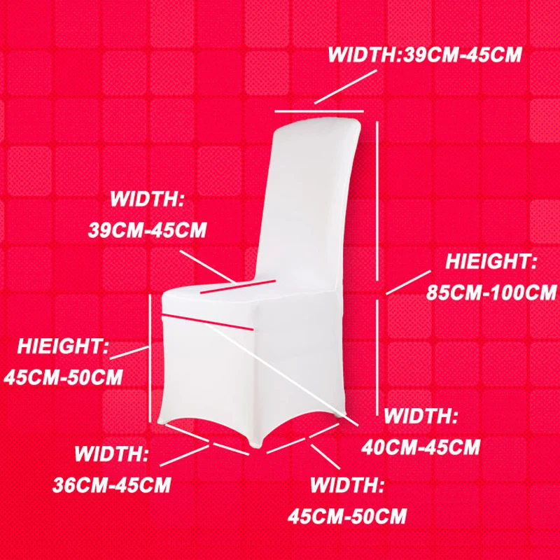 100 Pieces Pas Cher Universel Mariage Blanc Chaise Couvre Pour