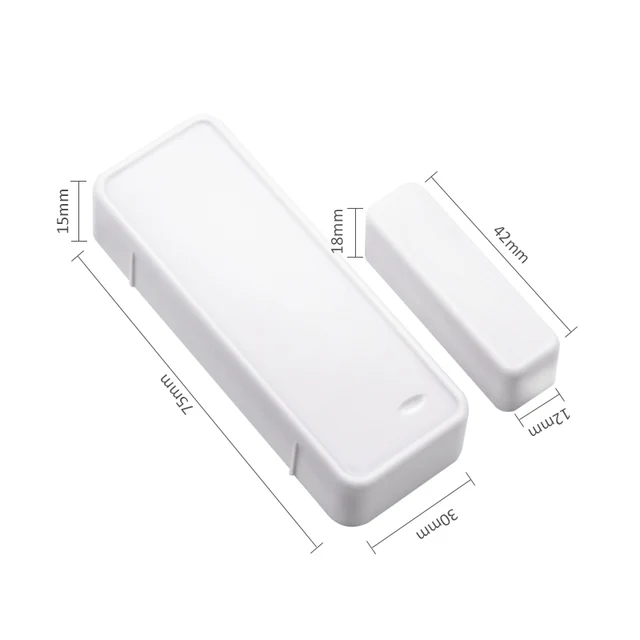 10pcs Two way Wireless Door Window Magnetic Sensor Alarm System for Home Security 433MHz Door Detector Contact Open/Close Signal 2