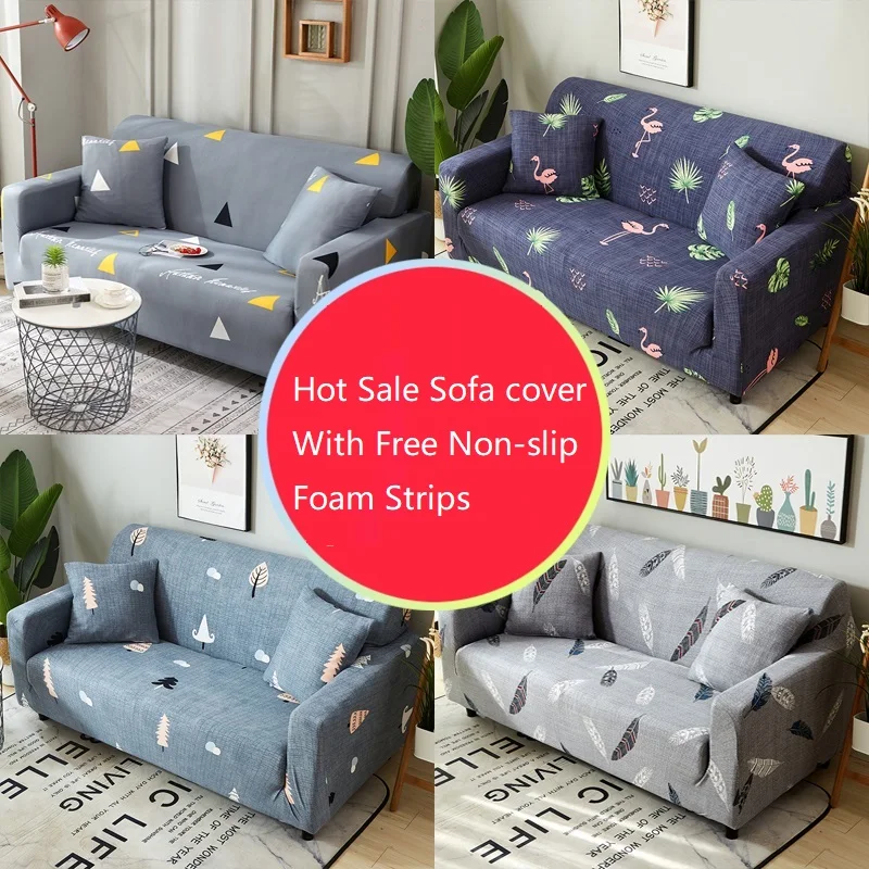 

Nordic Elastic Floral Non-slip Sofa Cover L-Shape/U-Shape Sectional Couch Covers Universal Living Room Furniture Covers