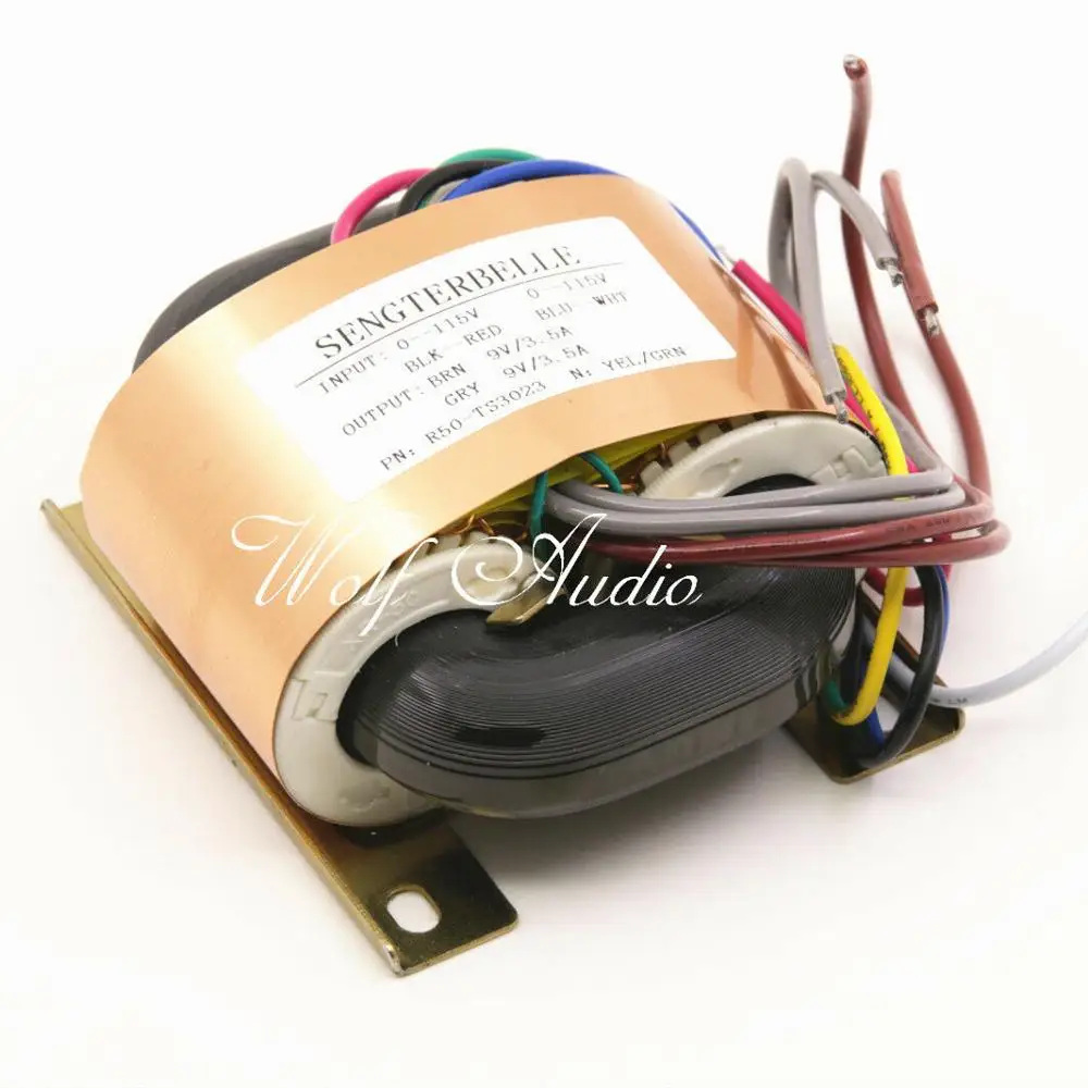 65W Double 9V TRANSFORMER For Preamp Amplifier Audio DAC 0 115V*2 OUTPUT 9V+9V With Shielded