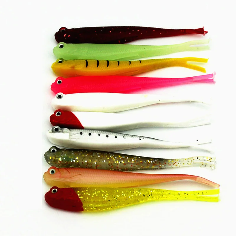 Buy 100Pcs/Bag Mixed Color Artificial Soft baits