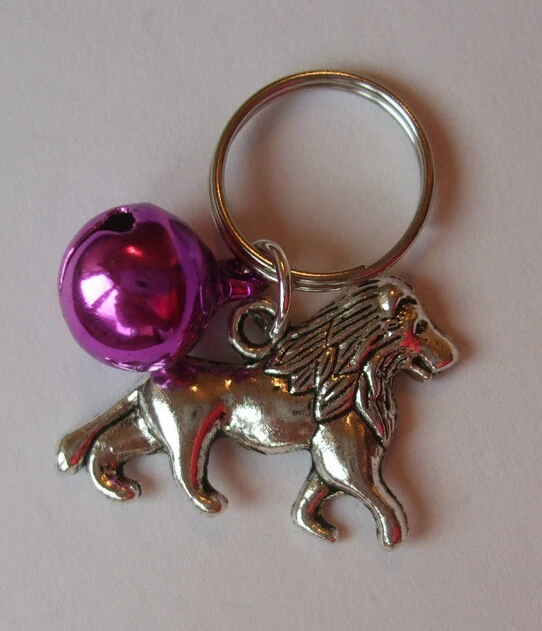

50PCS Fashion Jewelry Vintage Silver Lion Charm Mix Bell Anti-Theft Purse Key Ring Key Chains Findings Free Shipping A220