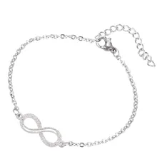 Oly2u Браслет «бесконечность» из нержавеющей стали, золото, восемь форм, геометрические женские браслеты, браслеты для женщин