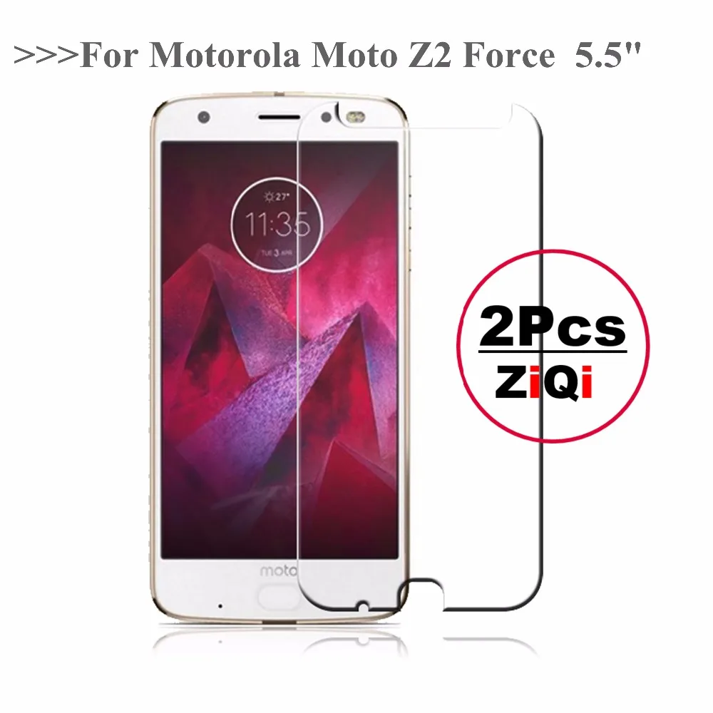 2 Pcs 9H Premium Tempered Glass For Motorola Moto Z2 Force