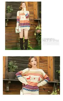 

Winter Long Sleeve Casual Pullovers Women Sweater Tops Cotton Blend Sweaters For Women Europe Women Knitwears 2pcs/lot my216