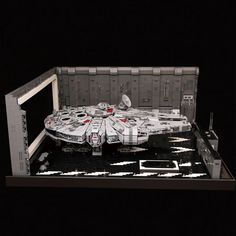 

Star Wars Series 7780pcs LED Lighting MOC Millennium Parking Apron Bricks Building Blocks Toys Compatible Starwars Sets