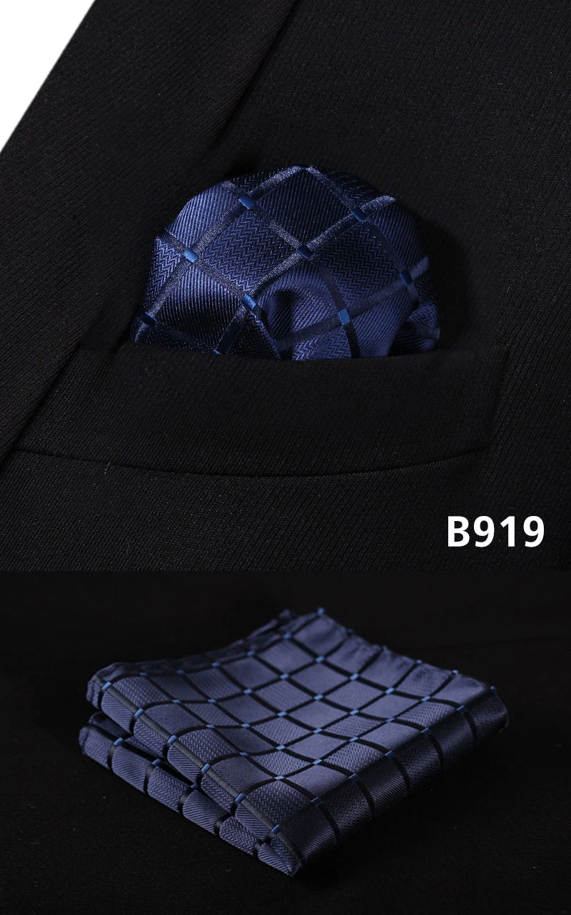 Горошек проверьте мужчин Silk Pocket Square Hanky Свадьба платок# B9 платок классический свадьбу