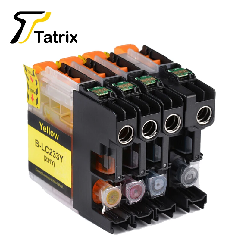 4PK LC233 LC231 фоточернила совместимые с Brother Φ J680DW J880DW Printer|brother cartridge reset|brother lc233ink brother |