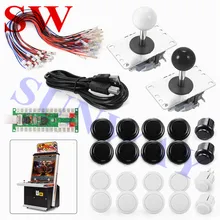 2 игрока нулевой задержкой Аркады DIY Kit запчасти USB энкодера к ПК Джойстик 5Pin рокер+ Jamma белый/черный кнопки