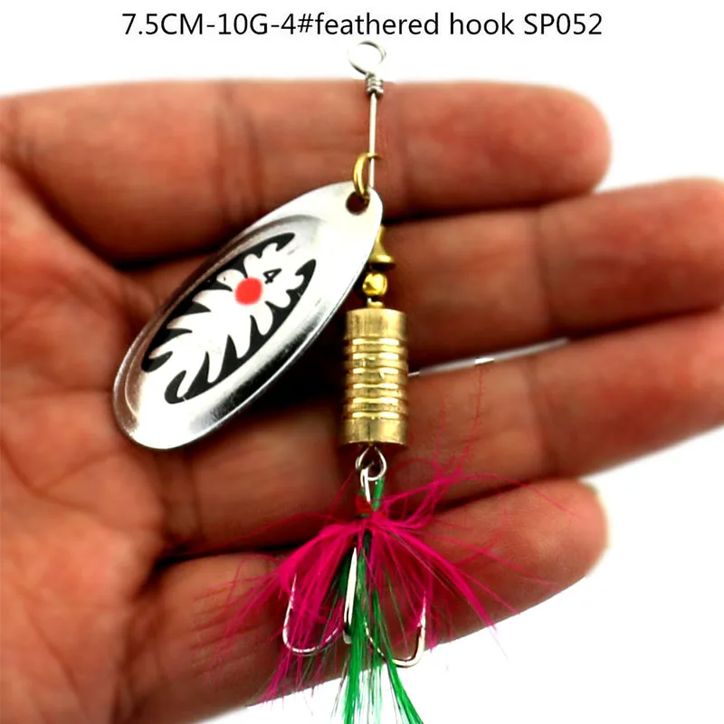 Hengjia жесткий металлические Spinnerbaits лезвие блестки прикормы Spinner ложки приманки PESCA рыболовные снасти с Крючки