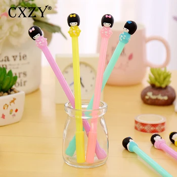 

CXZY creative cartoon blue Pink miyazaki gel pen 0.38 MM Black ink pens stationary kawaii cute korea japanese school gift 1Z842