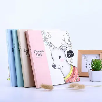 

Cartoon Cute Sketchbook Drawing Blank Notebook Spiral Sketch Book With Blank Pages