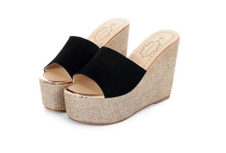 platform sandals slip on