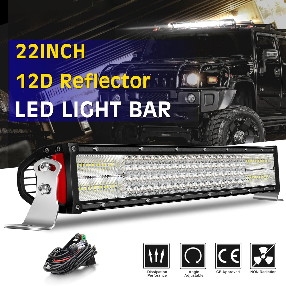 

CO LIGHT 22" 384W 12D Work Light 4-Row LED Light Bar 12V Spot Flood Combo Led Bar for 4x4 Truck ATV Offroad Auto Driving Lights