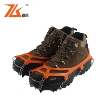 1Pairs Ice Gripper Outdoor Crampons Antiskid Shoe Covers Climbing Claw Snow Hiking Ski Shoes Nail Chain 8 Toothed rd871596