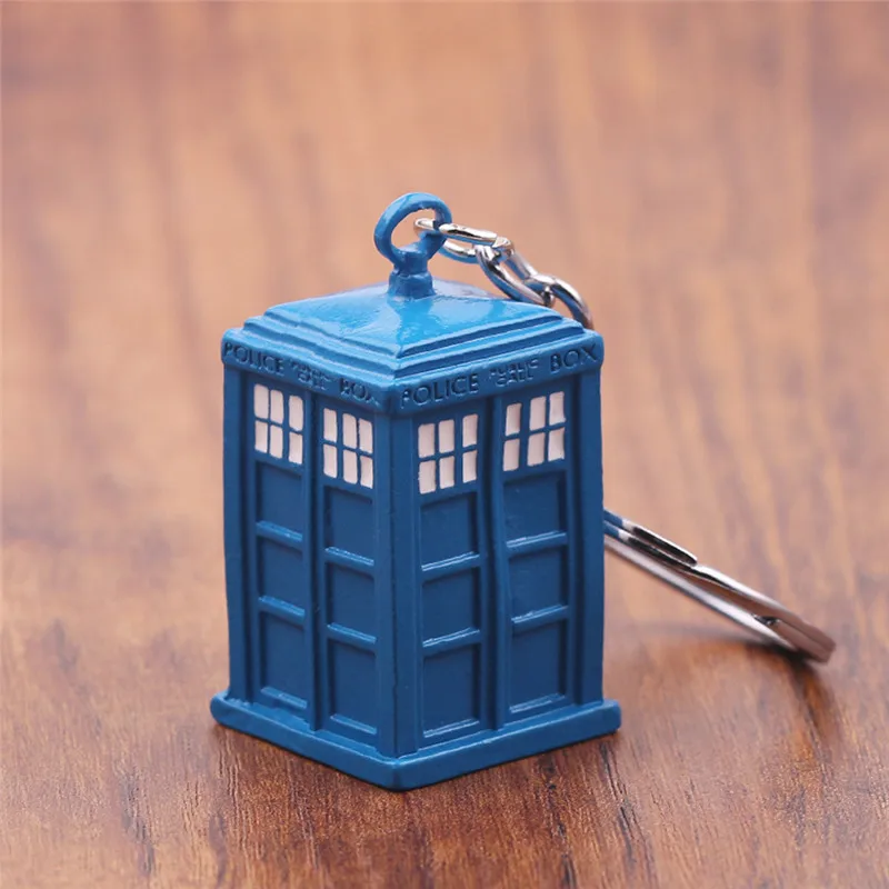 Dr Who синий ТАРДИС полицейская коробка брелок медный ключ из металлического сплава кольца для подарка брелок ювелирные изделия для автомобиля Dr Who брелок