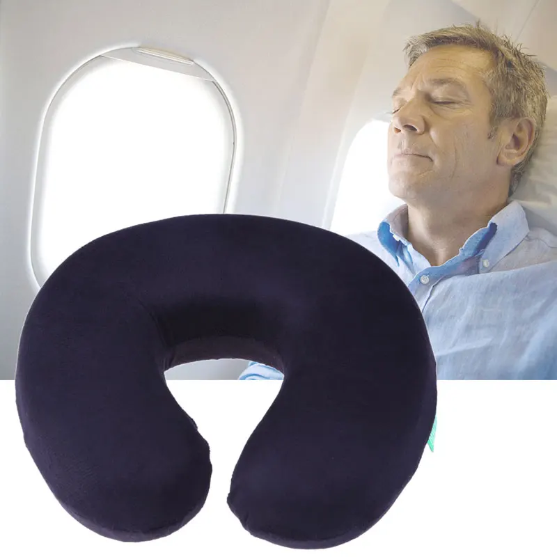 U-образная подушка для путешествий, Автомобильная подушка для воздушного полета с эффектом памяти, поддержка шеи, подголовник, мягкая подушка для ухода за головой