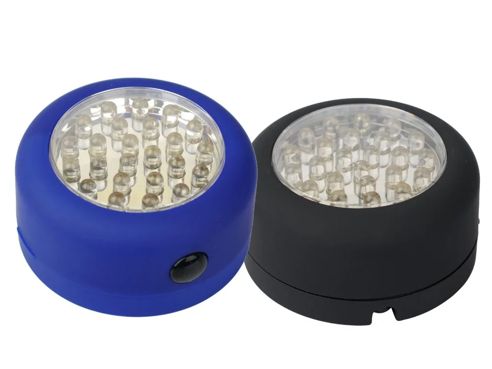 24 LED Worklight Round Magnetic Flashlight Torch Lamp Hanging Hook S1583 Cdu 