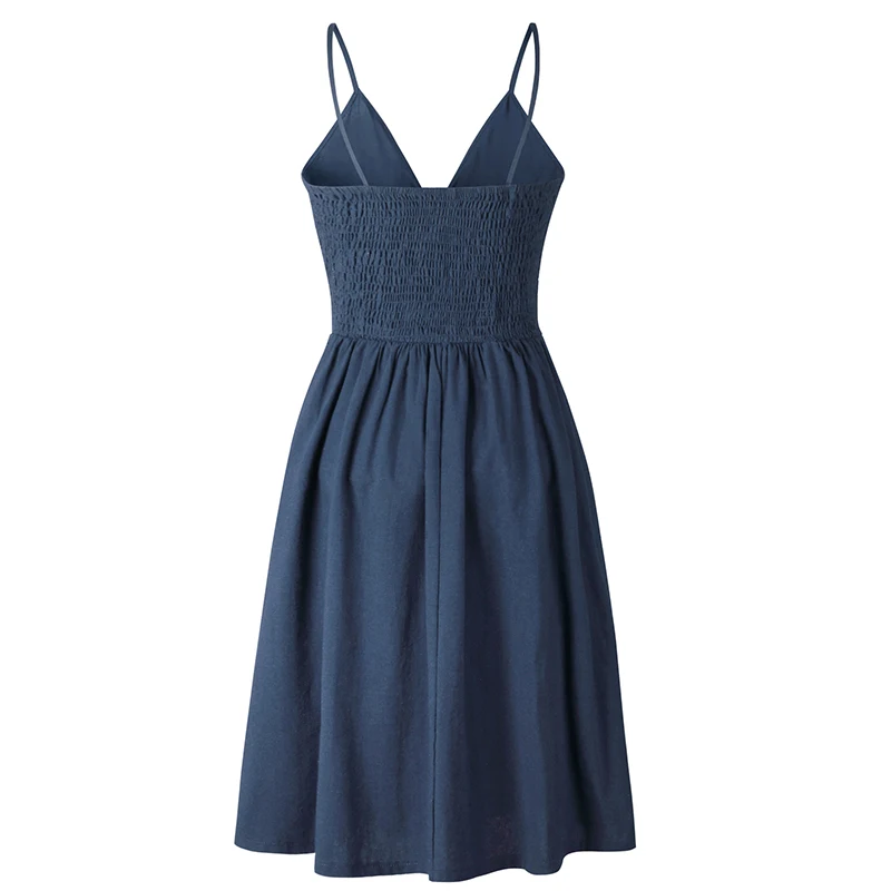 V Neck Blue Backless Summer Dress Beach Sleeveless Big Size Long Sexy Women Dress Bow Tied Yellow Elegant Vestidos  15