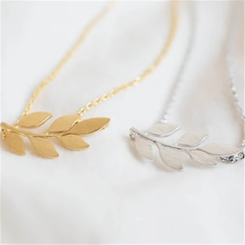 

Fashion six leaf twigs pattern necklace necklaces for women design chain of clavicle