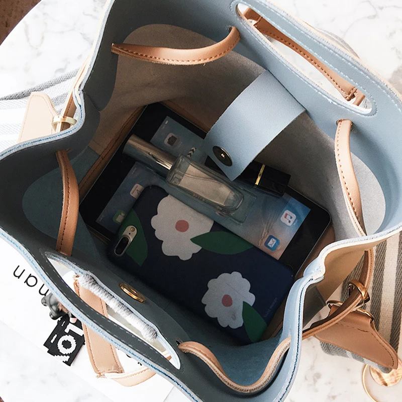Women Bucket Handbag Female Cartoon Messenger Shoulder Bag Ladies Fashion Crossbody Bags Multiple Matching Styles Tote SS7208 (32)