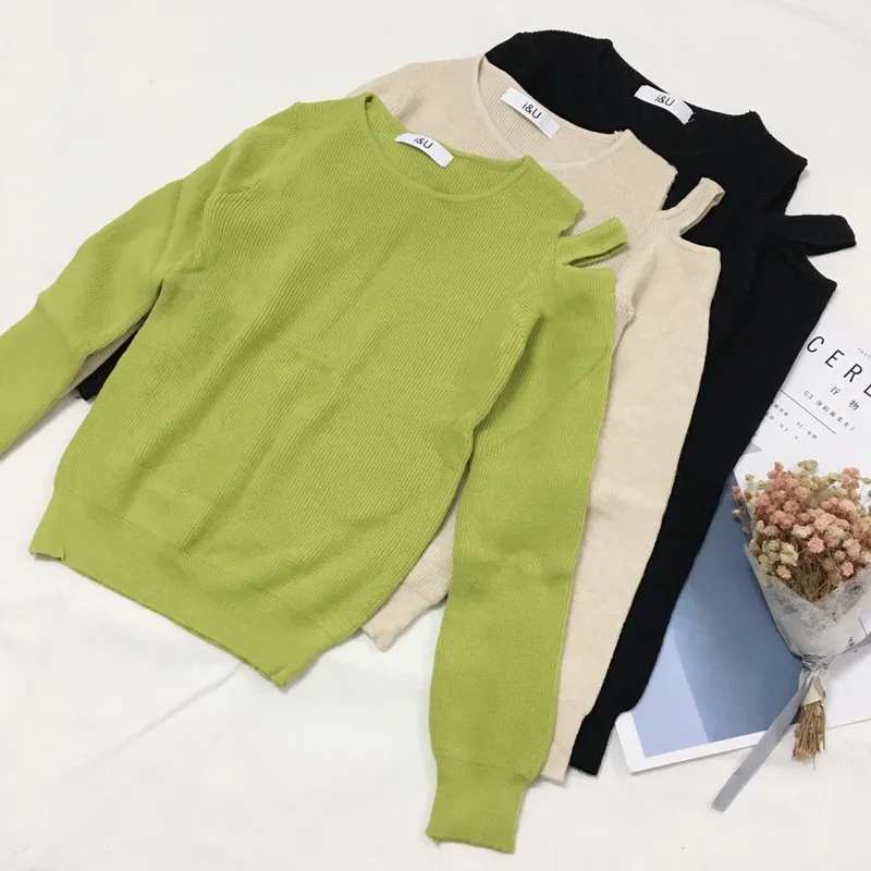 High Quality Pure Colors Autumn Winter sweater NEW European Style Women Fashion Outwear Pullovers Knitted Cashmere Sweater | Женская