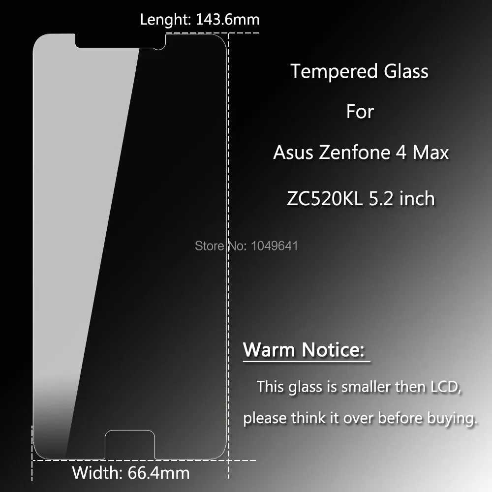 KOC3199_2_9H 2.5D Explosion-proof Tempered Glass Film for Asus Zenfone 4 Max ZC520KL 5.2 inch