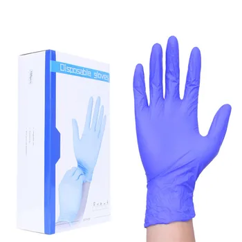 

Tattoo Medical Supplies 50pcs/Box Disposable Pvc Latex Oil-Proof Nitrile Gloves Rubber Violet Tattoo Gloves From XS To XL Size