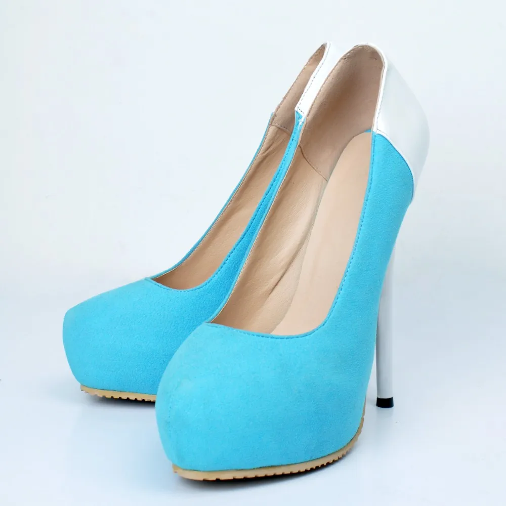 Оригинальное предназначение; женские туфли-лодочки; красивые туфли-лодочки на тонком каблуке и платформе с круглым носком; Высококачественная обувь синего и фиолетового цвета; женская обувь; большие размеры США 4-15