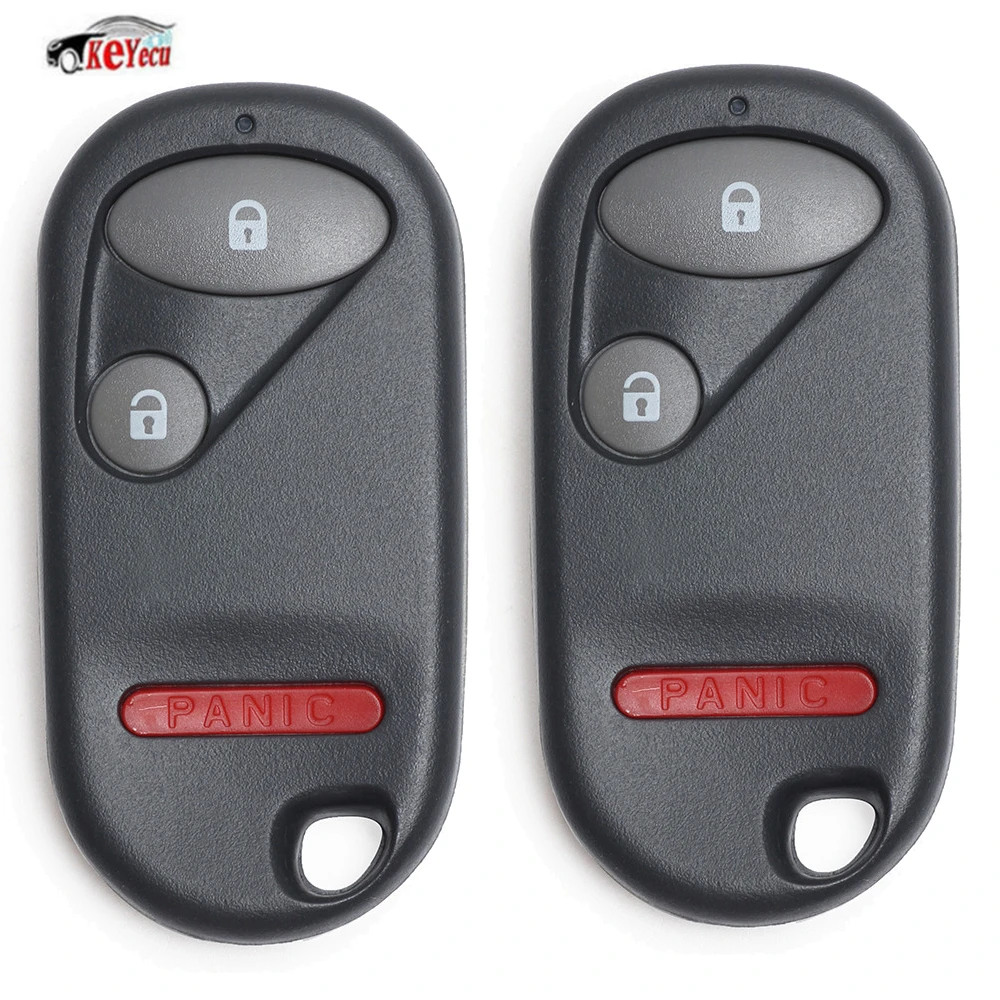 KEYECU 2 Pcs New Keyless Entry Remote Car Key Fob 2+1 Button for Honda