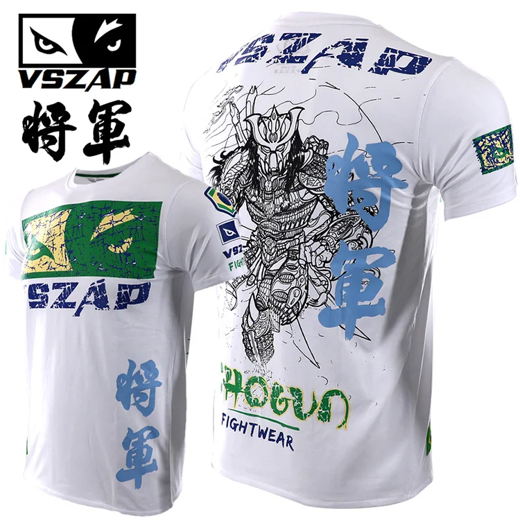 VSZAP бой тайский бокс Shogun короткий рукав Футболка общие ММА фитнес боевые
