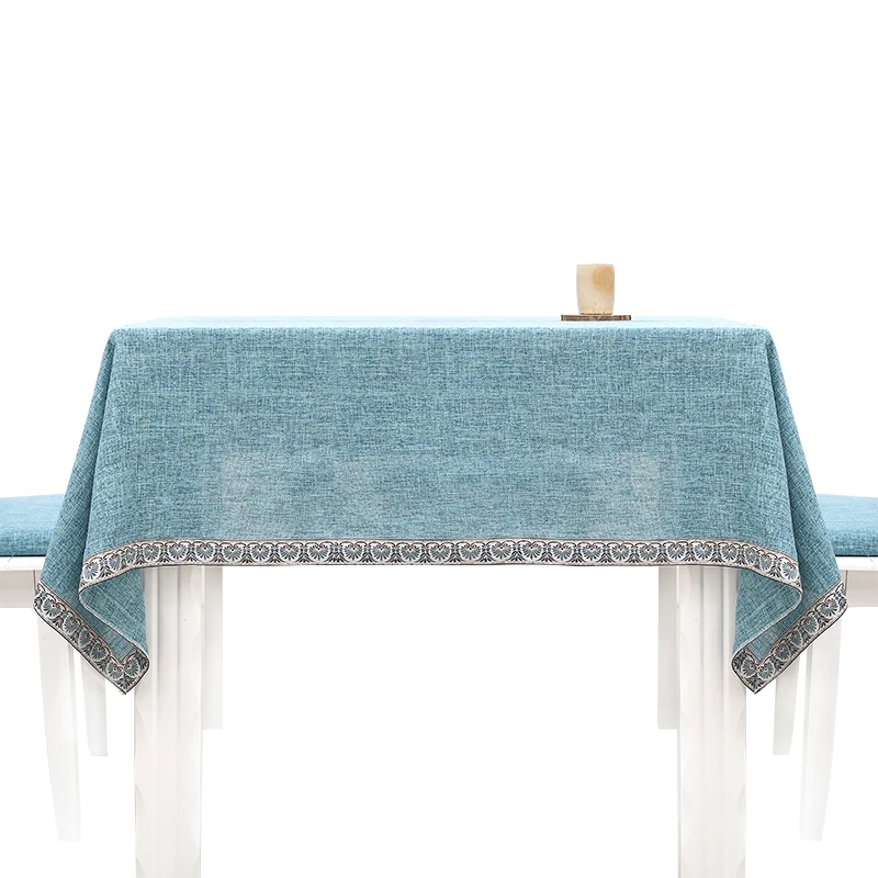 

Hot Sale Elegant Solid Color Tablecloth For Wedding Party Home Table Japan Style Linen Cloth Cover Textile Decoration