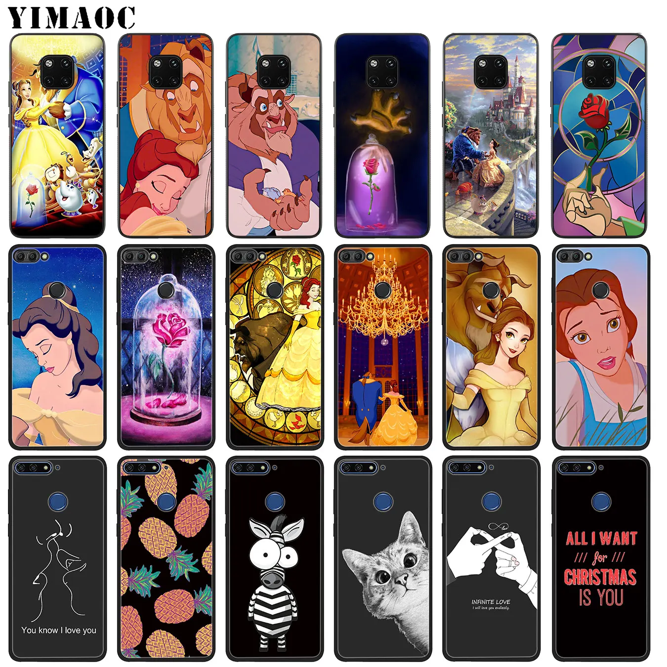 Мягкий силиконовый чехол для телефона YIMAOC Beauty And The Beast Huawei Mate 30 20 10 Pro Lite Nova 5I 5t 5 3i 3