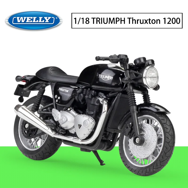 THRUXTON 1200 1:18 Welly Suzuki Honda Triumph Yamaha Aprilia Norton литой мотоцикл - Цвет: THRUXTON 1200