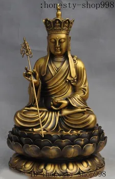 

christmas Chinese Buddhism Temple brass Tang Seng San Zang Ksitigarbha Monk Buddha Statue