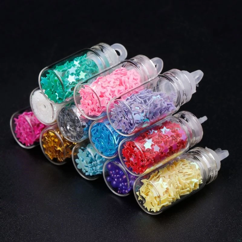 

12pcs Sequin Filler Clear Fluffy Polymer Slime Beads Charms Lizun Playdough Modeling Clay DIY Kit Slime Accessories