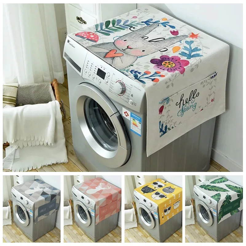 

Nordic washing machine single door refrigerator cover cloth dust cloth drum washing machine universal cotton cover towel